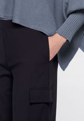 Pantaloni Cargo in Tessuto Tecnico Elasticizzato Travel - Nero - Black | Oroblù