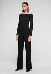 Pantaloni a Gamba Larga in Viscosa 24 Hours - Nero - Black | Oroblù