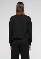 Cardigan zippé en maille de viscose à paillettes Shiny Knitwear - Noir - Black | Oroblù