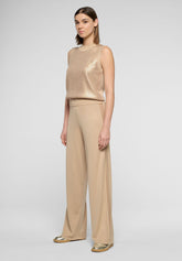 Pantaloni in maglia di Viscosa con Paillettes Shiny Knitwear - Sabbia - Sand | Oroblù
