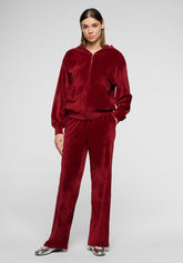 Soft Chenille Two-Piece Tracksuit - Intense Red - Deep red | Oroblù
