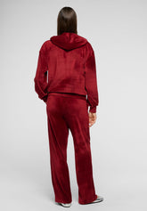 Soft Chenille Two-Piece Tracksuit - Intense Red - Deep red | Oroblù