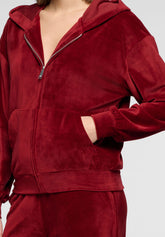 Soft Chenille Two-Piece Tracksuit - Intense Red - Deep red | Oroblù