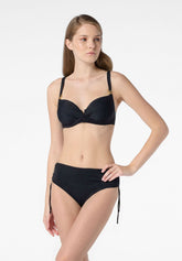 Drawstring Bikini Bottom Color - Black - Black | Oroblù