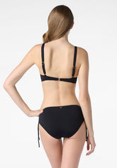 Drawstring Bikini Bottom Color - Black - Black | Oroblù