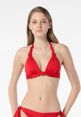 Reggiseno Triangolo Imbottito Costume Drapé - Rosso - Red | Oroblù