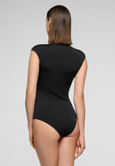 Ärmelloser Body aus elastischer Mikrofaser Skinwear - Schwarz - Black | Oroblù