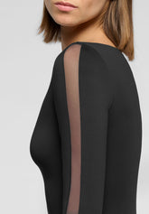 Langarm-Body aus elastischer Mikrofaser Skinwear - Schwarz - Black | Oroblù