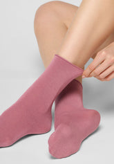 Kurze Socken aus Modal und Kaschmir Cheryl - Peony - Peony 12 | Oroblù