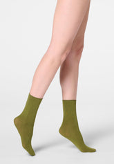Calzino Corto in Modal e Cashmere Cheryl - Verde - Botanic | Oroblù
