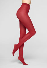 Collant Coprente in Modal e Cashmere Cheryl - Rosso Intenso - Deep red | Oroblù