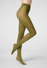 Collants Opaques en Modal et Cachemire Cheryl - Vert - Botanic | Oroblù