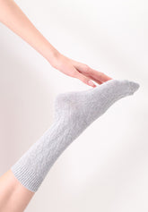 Wool and Cashmere Sock Gwen - Grey Melange - Grey melange | Oroblù