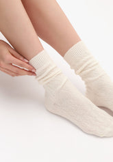 Wool and Cashmere Sock Gwen - Wool White - Wool | Oroblù
