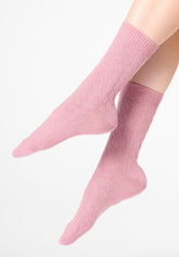 Wool and Cashmere Sock Gwen - Peony - Peony 12 | Oroblù