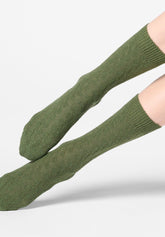 Wool and Cashmere Sock Gwen - Green - Botanic | Oroblù