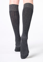 Gambaletto Coprente in Lana Alpaca e Cotone Jasmine - Nero Melange - Black melange | Oroblù