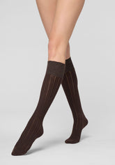 Gambaletto Coprente in Lana Alpaca e Cotone Jasmine - Marrone - Brown | Oroblù