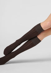 Gambaletto Coprente in Lana Alpaca e Cotone Jasmine - Marrone - Brown | Oroblù