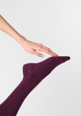 Gambaletto Coprente in Lana e Cashmere Nancy - Prugna 3 - Plum 3 | Oroblù