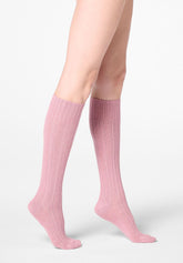 Wool and Cashmere Knee-High Socks Nancy - Peony - Peony 12 | Oroblù