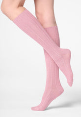 Wool and Cashmere Knee-High Socks Nancy - Peony - Peony 12 | Oroblù