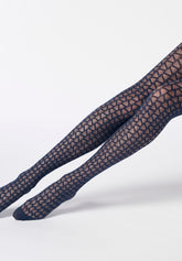 Strumpfhose Graphic Waves 40 - Blau 11 - Blue 11 | Oroblù