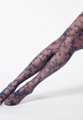 Collants Transparents Effet Dentelle Seductive Lace 20 - Bleu 11 - Blue 11 | Oroblù