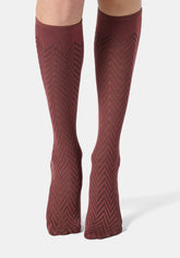 Opaque Knee-High Socks Tweed 40 - Cocoa 3 - Cacao 3 | Oroblù