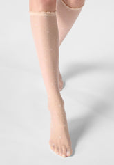 Micro Pattern Sheer Knee-Highs Graceful 20 - Rosy Beige 8 - Cosmetic 8 | Oroblù