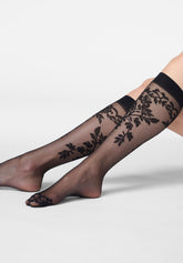 Gambaletto Velato Lace Detail 20 - Nero - Black | Oroblù