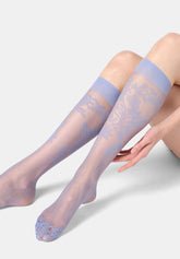 Gambaletto Velato Lace Detail 20 - Azzurro Grigio 5 - Crystal grey 5 | Oroblù