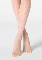 Collant transparent motif floral Floret 20 - Beige Rosé 8 - Cosmetic 8 | Oroblù