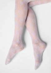 Halbtransparente Strumpfhose mit Spitzenoptik Lace Allure 30 - Flieder 12 - Lilac 12 | Oroblù