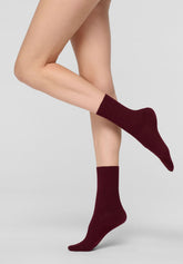 Chaussette Côtelée en Coton Bio - Bordeaux 11 - Bordeaux 11 | Oroblù