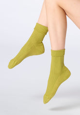 Calzino a Coste in Cotone Bio Rib - Pistacchio - Pistacchio | Oroblù