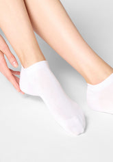 Calzino Sneakers in Lyocell Perfect Comfort Soft Cuff - Bianco - White | Oroblù