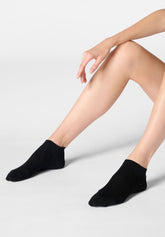 Calzino Sneakers in Lyocell Perfect Comfort Soft Cuff - Nero - Black | Oroblù