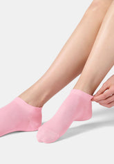 Calzino Sneakers in Lyocell Perfect Comfort Soft Cuff - Rosa Peonia - Peony | Oroblù