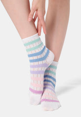 Calzino Corto in Cotone Crochet - Azzurro Cielo - Sky | Oroblù