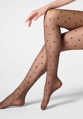 Sheer Tights with Polka-Dot Motif Veil Dots 30 - Chocolate 3 - Chocolate 3 | Oroblù