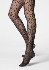 Collant Velato Abstract Wild 30 - Nero - Black/black | Oroblù