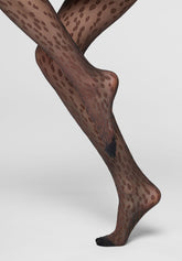 Abstract Wild Sheer Tights 30 - Black/Chocolate - Black/chocolate | Oroblù