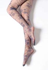 Collant semi-Velato Floreale Pure Lace 20 - Hematite - Hematite 1 | Oroblù