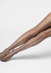 Etherea Mesh Fishnet Tights - Black - Black | Oroblù