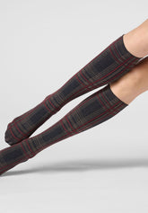 Blickdichter Kniestrumpf Scottish Flair 60 - Schwarz - Black | Oroblù
