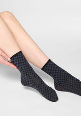 Chaussettes courtes opaques Twins Dual Texture Bipack - Hematite - Hematite 1 | Oroblù