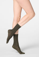 Gerippte Viskose-Socke Rib Glow - Grün - Green | Oroblù
