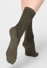 Gerippte Viskose-Socke Rib Glow - Grün - Green | Oroblù