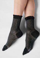 Calzino Corto Bloom Knit - Grigio Melange - Grey melange | Oroblù